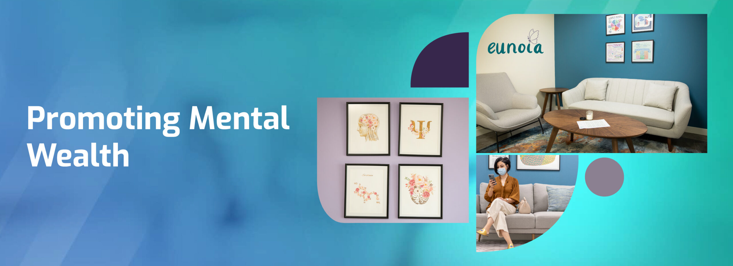 Eunoia Clinic front desk banner